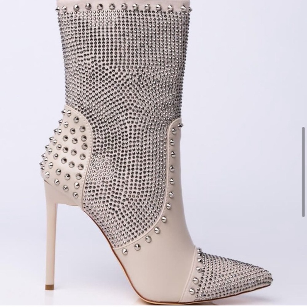 NEW AZALEA WANG RHINESTONE BOOTS size 9 - Picture 5 of 10